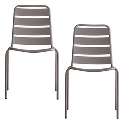 Picture of Kensington Set of 2 Outdoor Chairs Steel Grey Castle Road Interiors