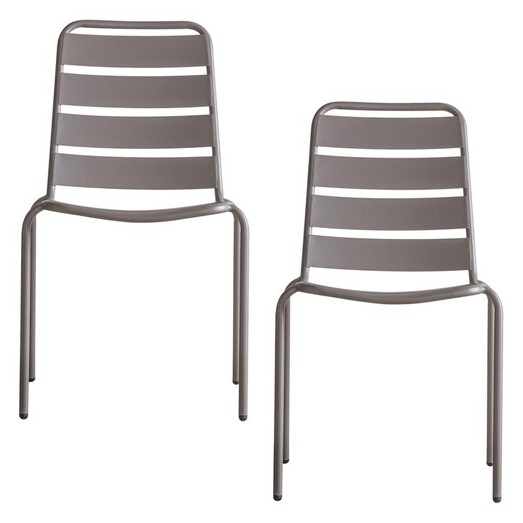 Picture of Kensington Set of 2 Outdoor Chairs Steel Grey Castle Road Interiors