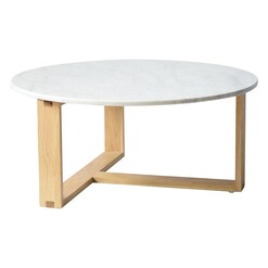 Picture of Kent Coffee Table Marble White/Natural Satara