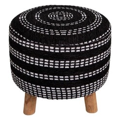 Picture of Kenton Upholstered Stool in Black by j.elliot HOME