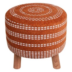 Picture of Kenton Upholstered Stool in Orange by j.elliot HOME