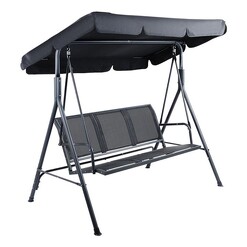 Picture of Kenway Outdoor 3-Seater Hammock/Swinging Chair Steel Black Frisse Outdoors