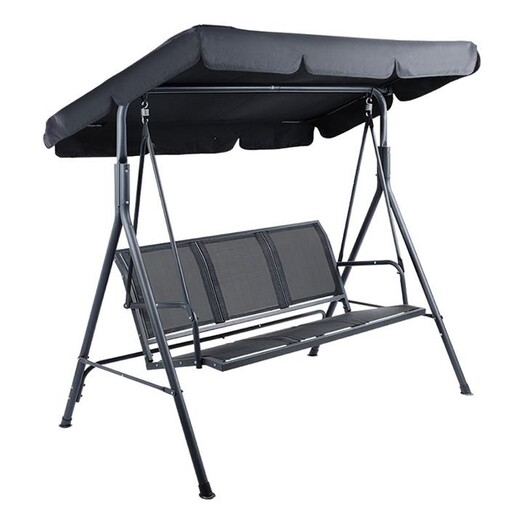 Picture of Kenway Outdoor 3-Seater Hammock/Swinging Chair Steel Black Frisse Outdoors