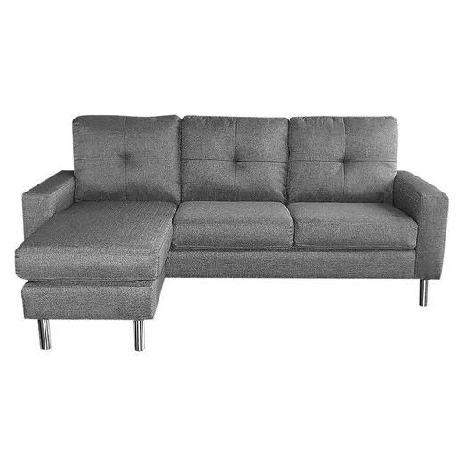 Picture of Kerr 3-Seater Linen Chaise Sofa, Metal Legs Assorted Unique Home