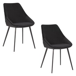 Picture of Khufra Set of 2 Velvet Dining Chairs Assorted casabona