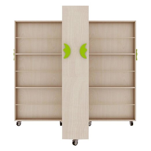 Picture of Kids Foldable Movable Bookshelf Plywood Oak Jooyes