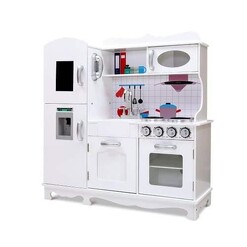 Picture of Kids Kitchen Set Pretend Play Food Sets Childrens Utensils Wooden White