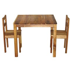 Picture of Kids Table & Stacking Chair Set, Natural Wood QToys