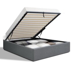 Picture of King Single Size Gas Lift Bed Frame Base With Storage Platform Fabric