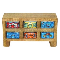 Picture of Kirk Ceramic Drawer Wooden Chest, Status Collections