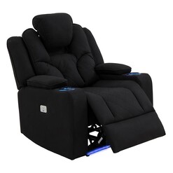 Picture of Klaus Upholstered Recliner Fabric Black Rothbury Home