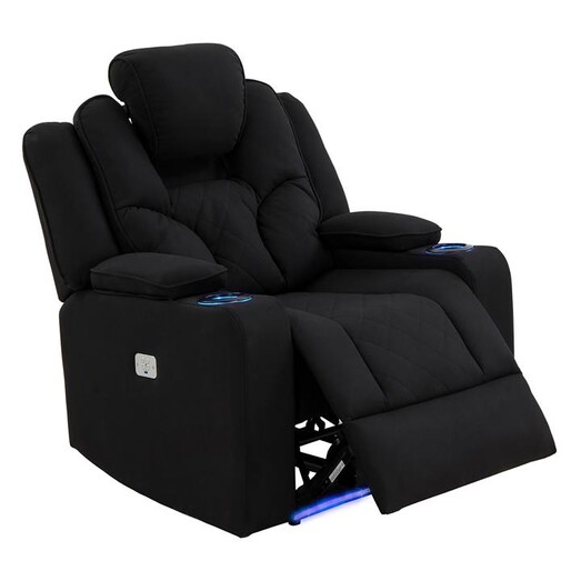 Picture of Klaus Upholstered Recliner Fabric Black Rothbury Home