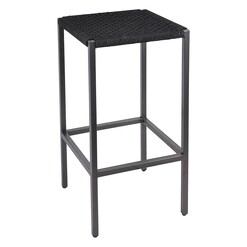 Picture of Kleo Rattan Counter Stool in Black by SLH