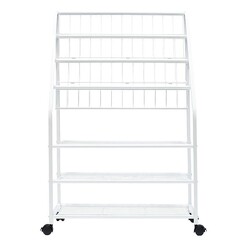 Picture of Kodi Kids' 6-Tier Book Shelf Metal White HelloFurniture