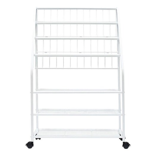 Picture of Kodi Kids' 6-Tier Book Shelf Metal White HelloFurniture