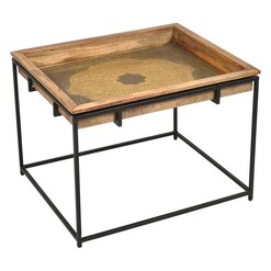 Picture of Kota Tray Coffee Table Metal Black/Natural Casa Uno