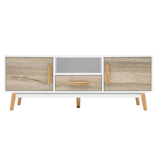 Picture of Kreak Entertainment Unit MDF White/Natural Resort Living