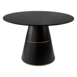 Picture of Kreig Round Dining Table MDF Black Bay Road Designs