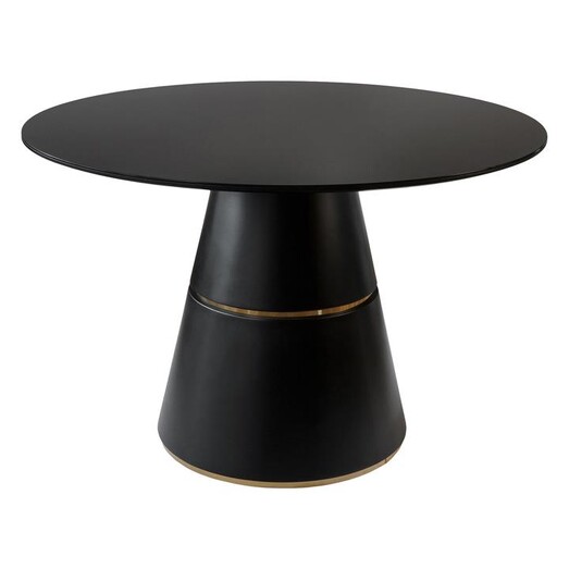 Picture of Kreig Round Dining Table MDF Black Bay Road Designs