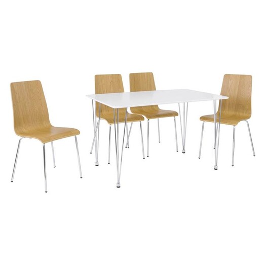 Picture of Kumha 5-Piece Dining Set MDF Assorted Luooma x Zanui Picture of Kumha 5-Piece Dining Set MDF Assorted Luooma x Zanui