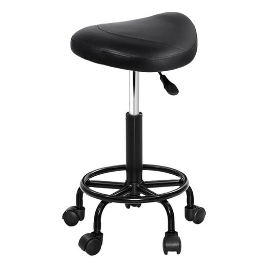 Picture of Lacan Salon Stool Faux Leather Black Resort Living Picture of Lacan Salon Stool Faux Leather Black Resort Living