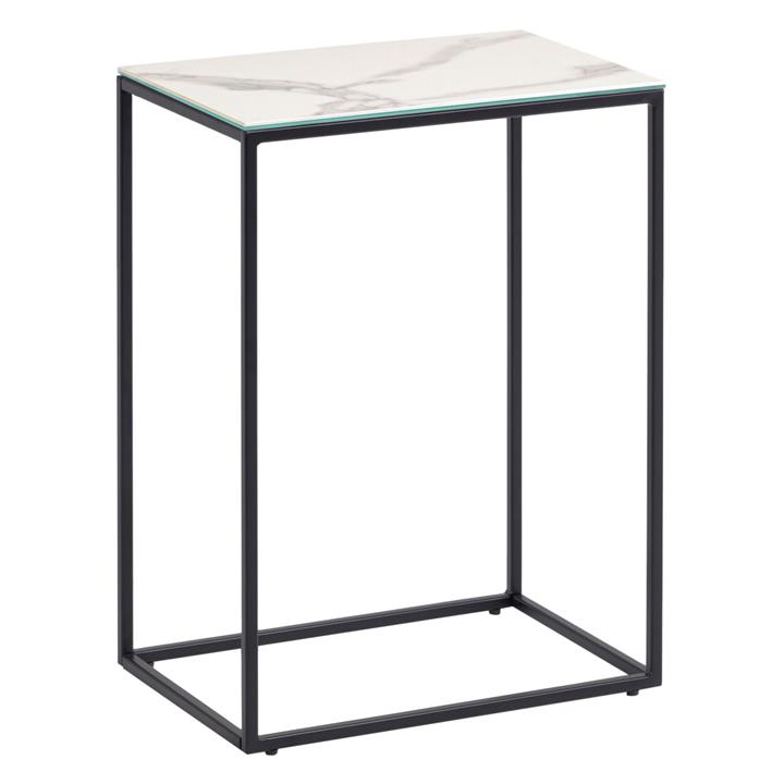 Picture of Lachapelle Marble Side Table in Black by Vida & Co.