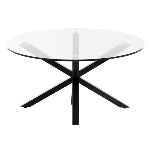 Picture of Lachlan Glass Top Coffee Table Metal Clear/Black Vida & Co.