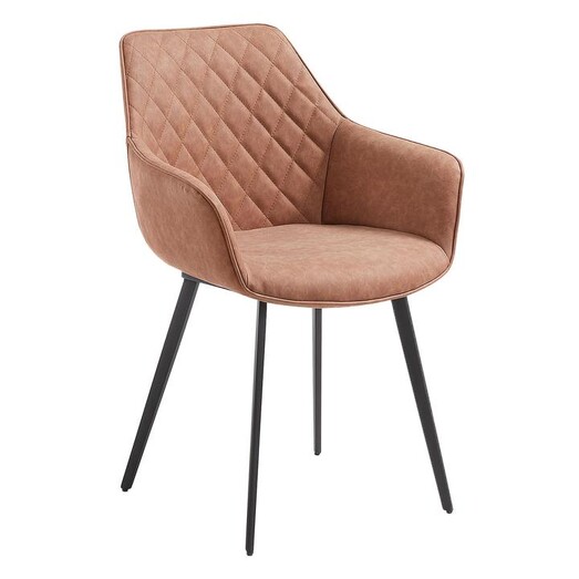 Picture of Lada Faux Leather Dining Armchair Beige Vida & Co.