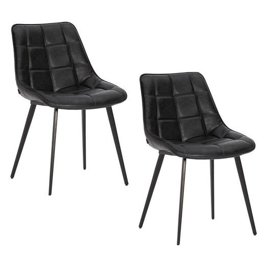 Picture of Lada Set of 2 Faux Leather Dining Chairs Assorted casabona
