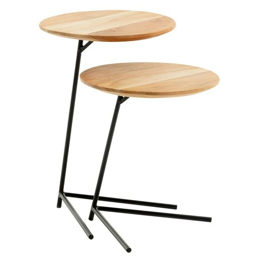 Picture of Lafayette Timber & Metal Side Table Beige/Black Vida & Co.