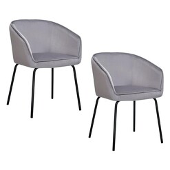 Picture of Laken Velvet Dining Chair (Set of 2) Assorted Zanui Collection