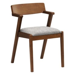 Picture of Lamara Oak Dining Chair Walnut/Grey Iniko