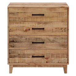 Picture of Lana Timber Chest of 4 Drawers Pine Natural Beaumont & Braddock