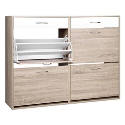 Picture of Lancelin Shoe Cabinet MDF Natural/White Resort Living