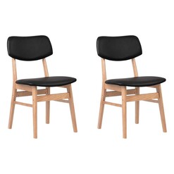 Picture of Lander Replica Ari Dining Chair, PVC, Black (Set of 2) Fabric Resort Living