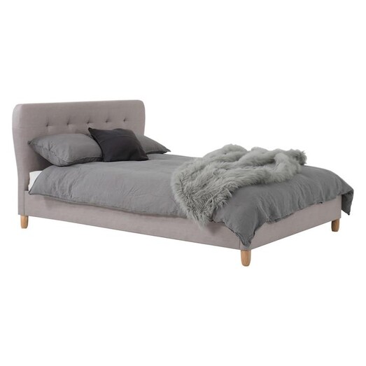 Picture of Laporte Upholstered Bed, Light Grey Fabric Beaumont & Braddock Picture of Laporte Upholstered Bed, Light Grey Fabric Beaumont & Braddock