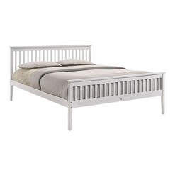 Picture of Lara Timber Bed Pine White E-living