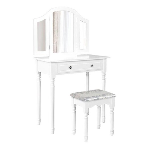 Picture of Larana Dressing Table & Stool Wood White Resort Living