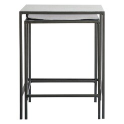 Picture of Lars 2-Piece Nesting Side Table Set Metal Grey Castle Road Interiors