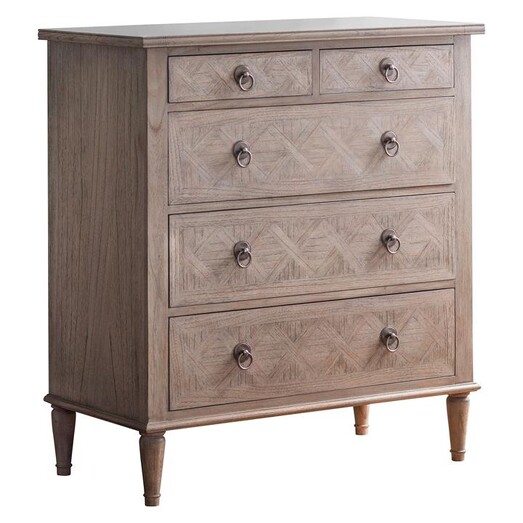 Picture of Launceston Chest of 5 Drawers in Brown by Castle Road Interiors Picture of Launceston Chest of 5 Drawers in Brown by Castle Road Interiors