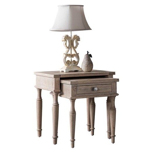 Picture of Launceston Nesting Side Table (Set of 2) Wood Natural Castle Road Interiors Picture of Launceston Nesting Side Table (Set of 2) Wood Natural Castle Road Interiors