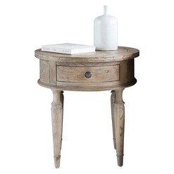 Picture of Launceston Round Side Table Wood Natural Castle Road Interiors