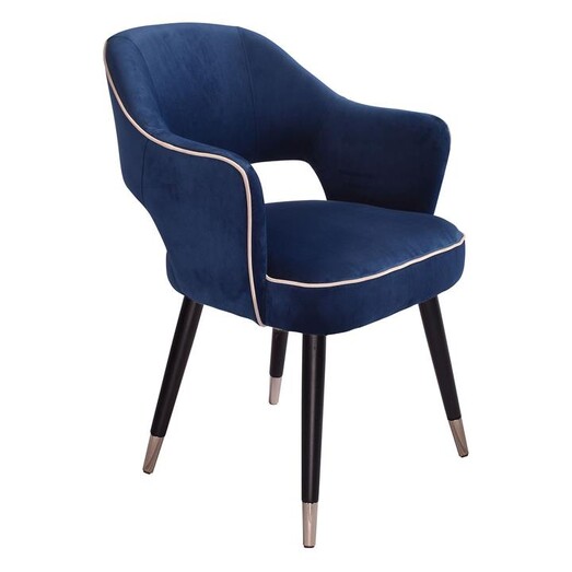 Picture of Laurent Velvet Dining Chair Leather Navy Alliance Furniture