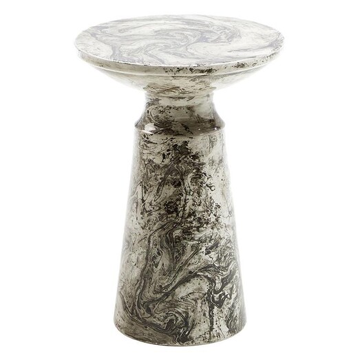 Picture of Lavayna Side Table Enamel Black/White/Grey Vida & Co.