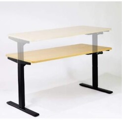 Picture of Lavery Electric Height Adjustable Office Desk - 150cm - Beech