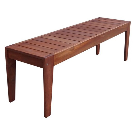 Picture of Lazio 3 Seater Outdoor Backless Bench Wood Mahogany The Import Depot