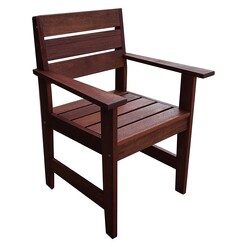 Picture of Lazio Outdoor Armchair Wood Mahogany The Import Depot