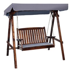 Picture of Leceta Outdoor Swing Chair Wood Charcoal Frisse Outdoors