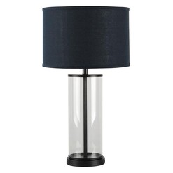 Picture of Left Bank Table Lamp with Black Base in Blue by CAFE Lighting & Living