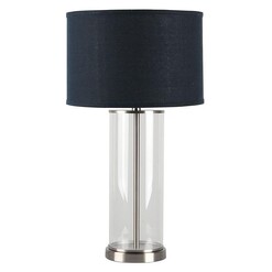 Picture of Left Bank Table Lamp with Nickel Base in Blue by CAFE Lighting & Living